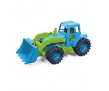 Трактор передний ковш 26см зелено-голубой 22-202-1KSC в сетке