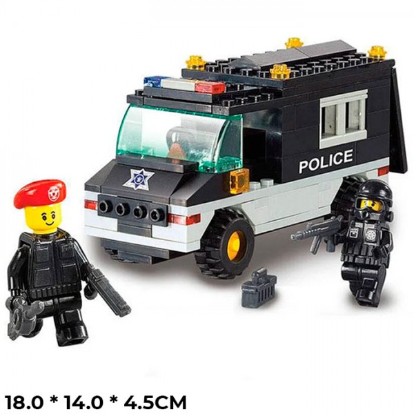 Конструктор Полиция 38-1600МВ Машина 127 дет. в коробке 