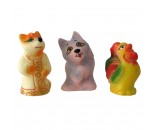 Набор резиновых игрушек Кот, лиса и петух СИ-354