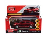 Модель OCTAVIA-RD-CH Skoda Octavia хром красный Технопарк  в коробке