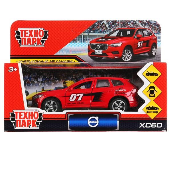 Модель XC60-12SRT-RD Volvo XC60 R-Desing Спорт красный Технопарк  в коробке