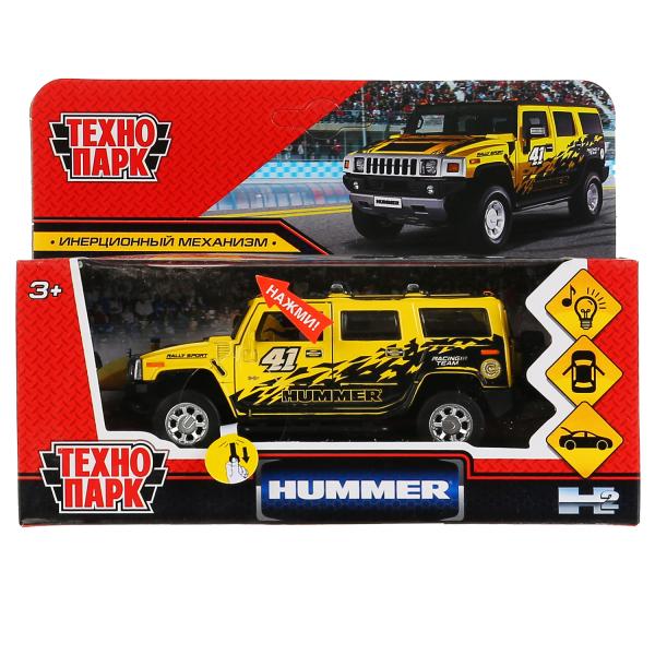 Модель HUM2-12LSRT-YE Hummer H2 Спорт желтый Технопарк  в коробке