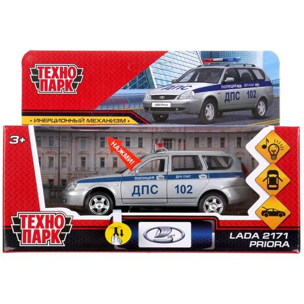 Модель PRIORAWAG-12SLPOL-SR LADA PRIORA Полиция серебро Технопарк  в коробке