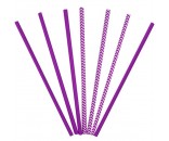Трубочки бумажные ассорти Purple 12(6+6)шт 6056537