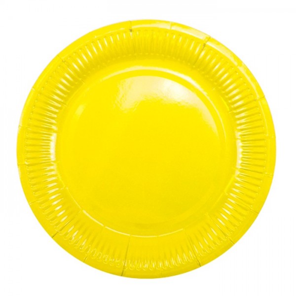 Тарелка бумажная ламинированная Yellow 18см 6шт 6056490