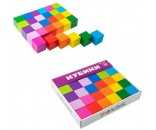 Деревянные кубики Цветные 30 штук 1-45
