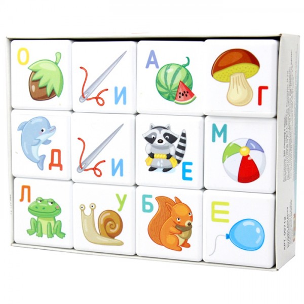 Кубики Кубики для умников. Азбука 12 шт 00712