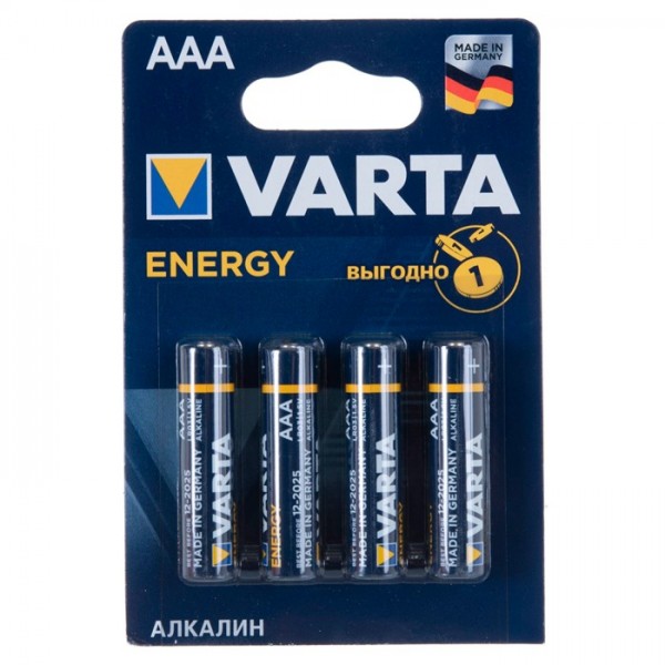 Элемент питания 04103213414 LR 3 Varta Energy 4xBL (40/200) / цена за 1 шт /