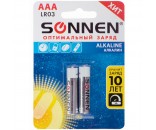 Элемент питания SONNEN Alkaline, AAA (LR03, 24А), алкалиновые, мизинчиковые 2 шт 451087