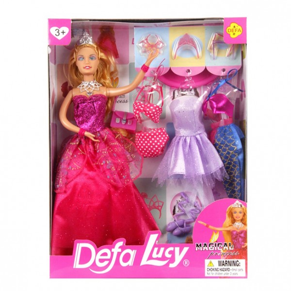 Кукла 8269 с платьями в коробке Defa Lucy