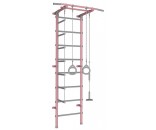 Спорткомплекс Pastel 1 розовый-серый. Веревоч.лестница,кольца,тарзанка PF1П2.16-П