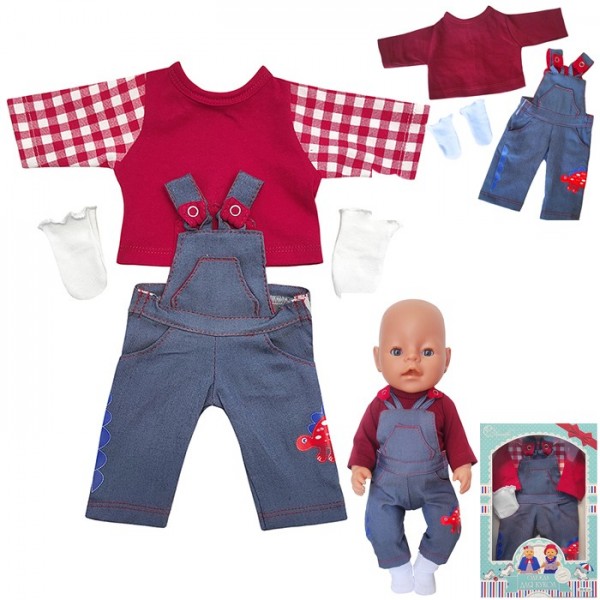Одежда для куклы Комбинезон с рубашкой и носочками 310