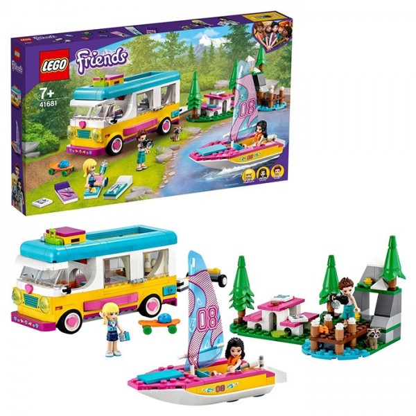 Конструктор LEGO 41681 Подружки Лесной дом на колесах и парусная лодка