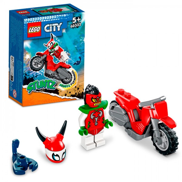 Конструктор LEGO 60332 CITY Трюковой мотоцикл Отчаянной Скорпионессы