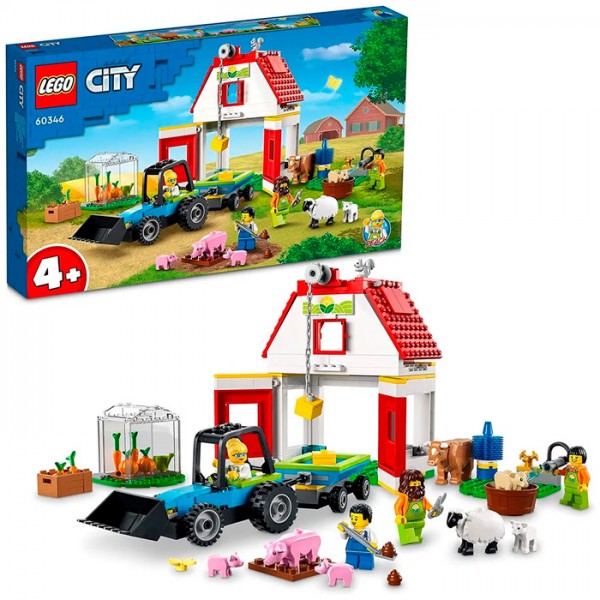 Конструктор LEGO 60346 CITY Ферма и амбар с животными