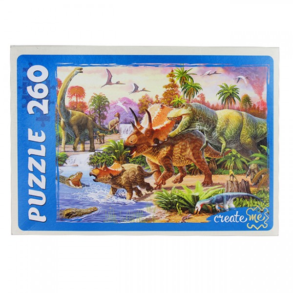 Пазл 260 Динозавры у водоема ПУ260-0481