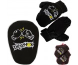 Боксерский набор Dvizhok лапа и перчатки черный 56151 ткань