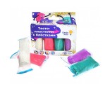 Набор для творчества Тесто пластилин 4 цвета с блестками ТА1087 /Genio Kids