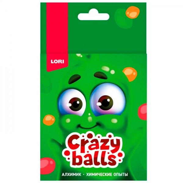 Набор Химические опыты.Crazy Balls Оранжевый, зелёный и сиреневый шарики Оп-102