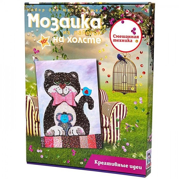 Набор для творчества Мозаика из пайеток Кошки-мышки MX-19