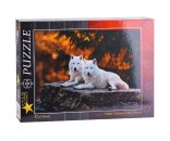 Пазл 520 Белые волки в лесу P520-03
