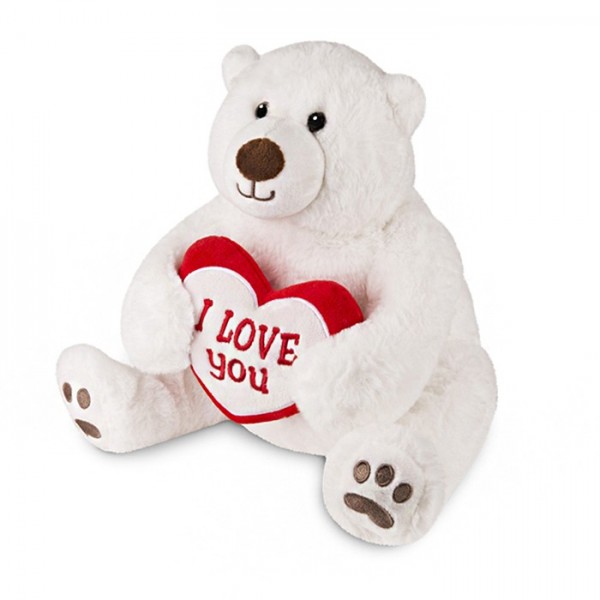 Белый Медведь с Сердцем, 23 см MT-SUT072005-23 .