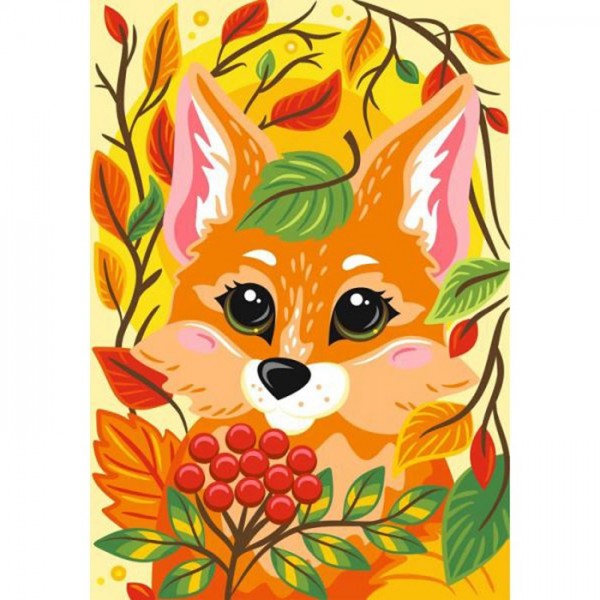 Набор для творчества Картина по номерам для малышей Осенняя лисичка Ркн-063 Lori