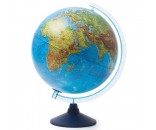 Глобус Земли физико-политический 320мм с подсветкой от батареек Классик Евро Ве013200264