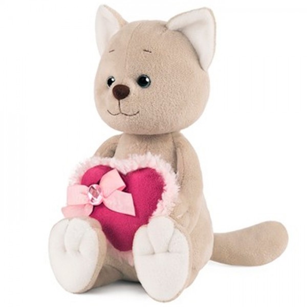 Романтичный Котик с Розовым Сердечком, 25 см MT-GU022020-1-25