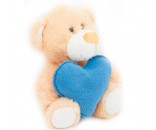 Мягкая игрушка Медвежонок  20/25 см с голубым флисовым сердцем 0913120-60