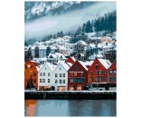Набор ДТ Картина по номерам Норвегия зимой на картоне 40*50 см Кпн-198 Lori
