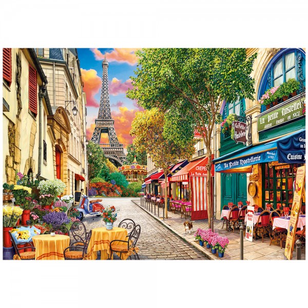 Набор для творчества Роспись по холсту Уютная красочная улица в Париже 30*40 см ХК-4798