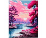 Набор для творчества Алмазная мозаика 40*50,см KiKi Розовый пейзаж полная выкладка ALM108