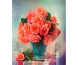 Набор для творчества Роспись по холсту 30х40 см Розовые розы и натуральный жемчуг ХК-6320
