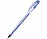 Ручка гелевая синяя 0,5мм Crown Hi-Jell Grip игольчатый стержень HJR-500NB