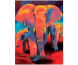 Набор для творчества Алмазная мозаика 5D Слоны 40*50см частичная выкладка 89761