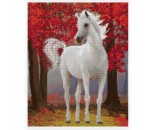 Набор для творчества Алмазная мозаика 40*50,см KiK i Белый конь полная выкладка ALM013