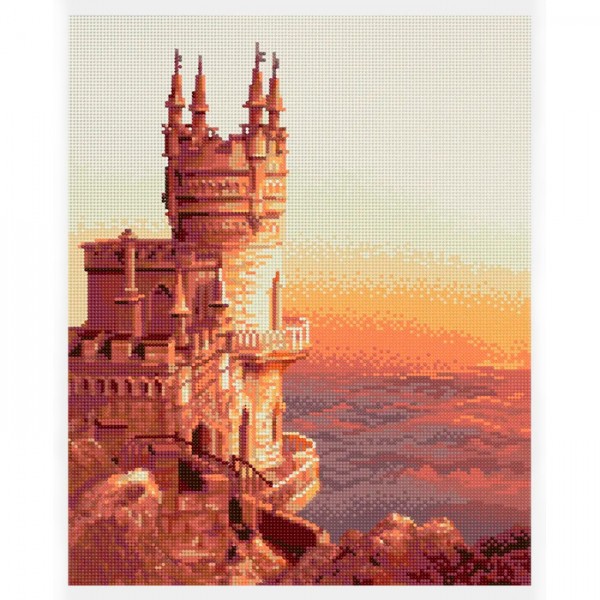 Набор для творчества Алмазная мозаика 40*50,см KiK i Крымский замок полная выкладка ALM031