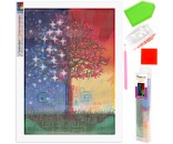 Набор для творчества Картина Стразами на Холсте Светится в Темноте Дерево 25х35см MA-KN0101-3